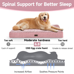 OhGeni orthopedic bed non-slip bottom ensures stable placement on hardwood or tile.