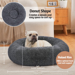OhGeni orthopedic donut bed ergonomic bolster close-up reduces neck strain