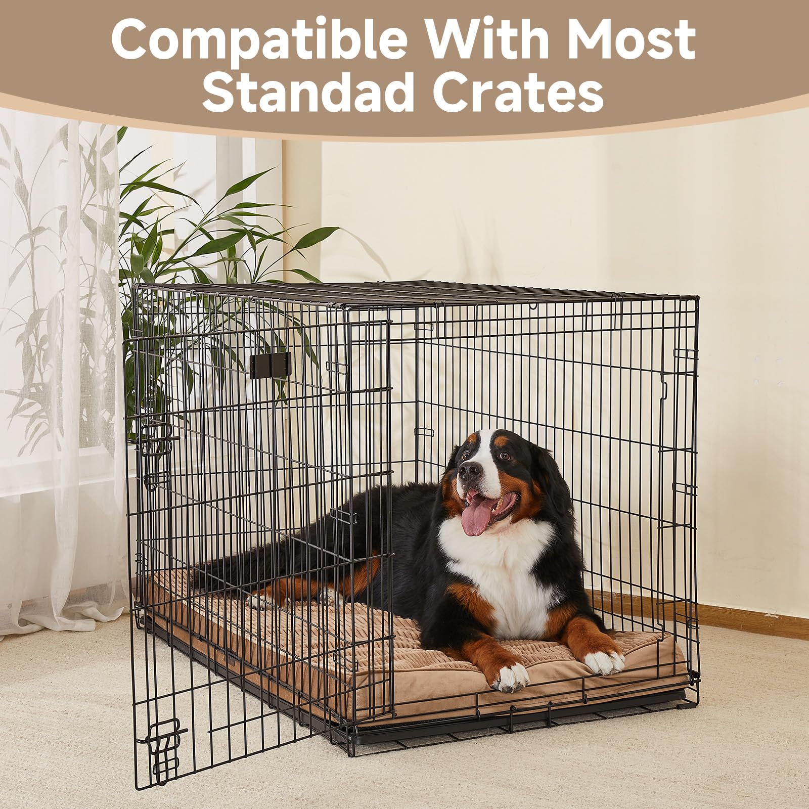 OhGeni dog bed with waterproof inner liner protecting foam from moisture.