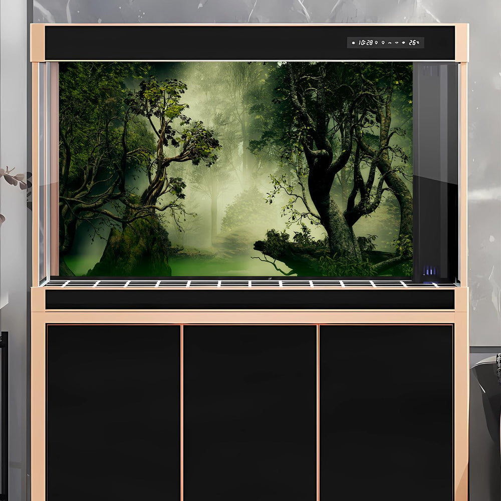 OHIOCATII jungle plants backdrop enhances tropical vibe in terrariums.
