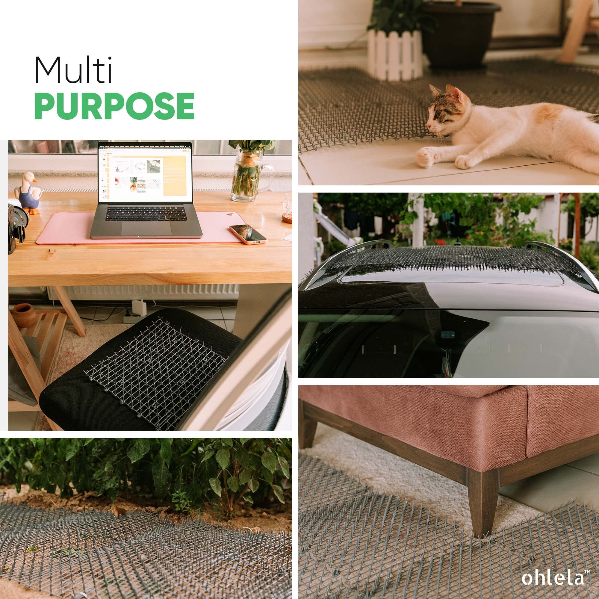 ohlela scat mat yard border protection keeps pets away