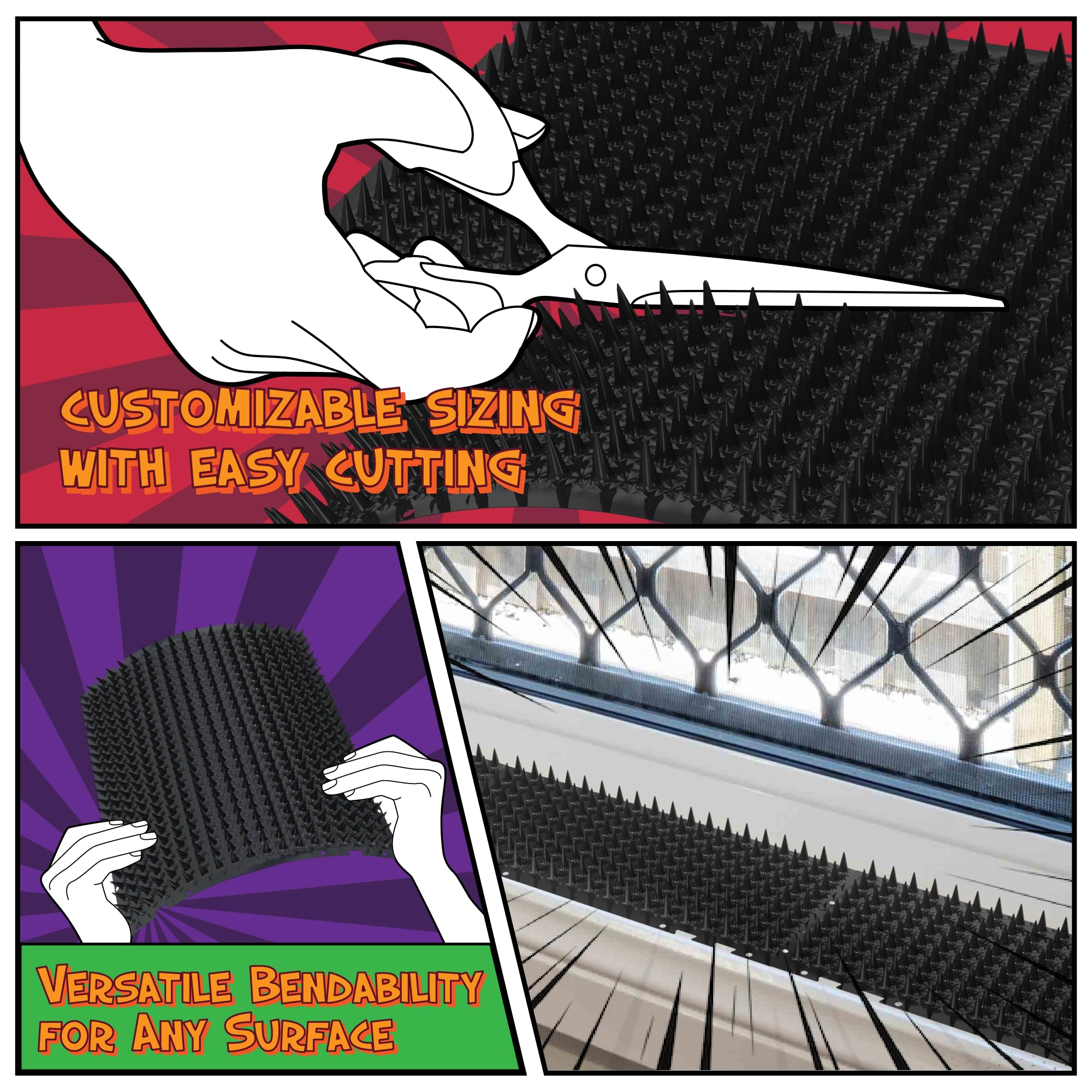 ohlela large-coverage mat pack shows 23 square feet deterrence area.