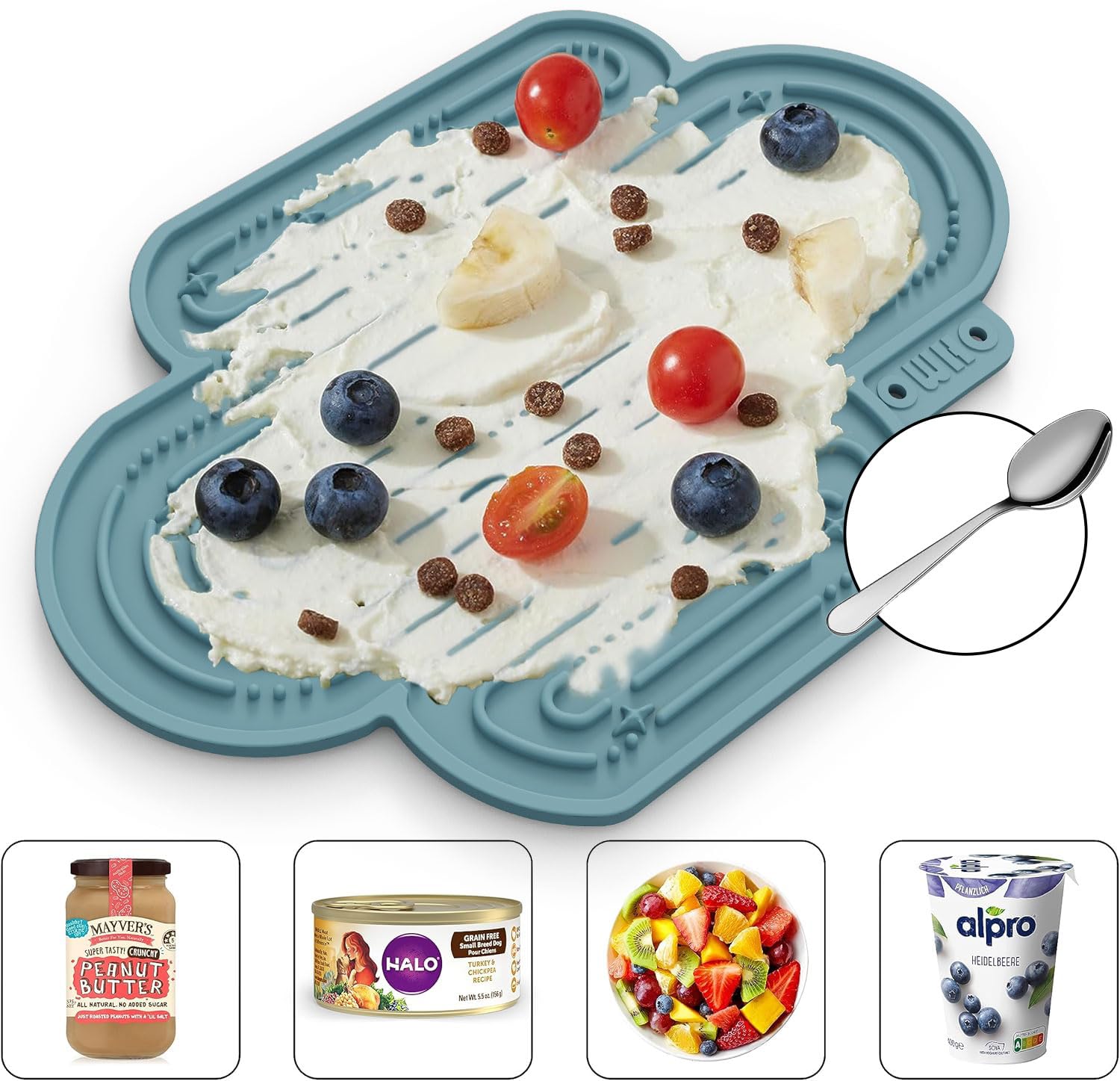 OHMO Cactus Lick Mat dimensions 8x5.7 inch size enables versatile use.
