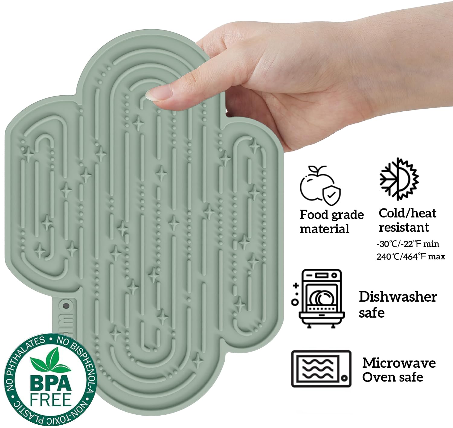 OHMO Cactus Lick Mat used during grooming to ease anxiety and calm pets.