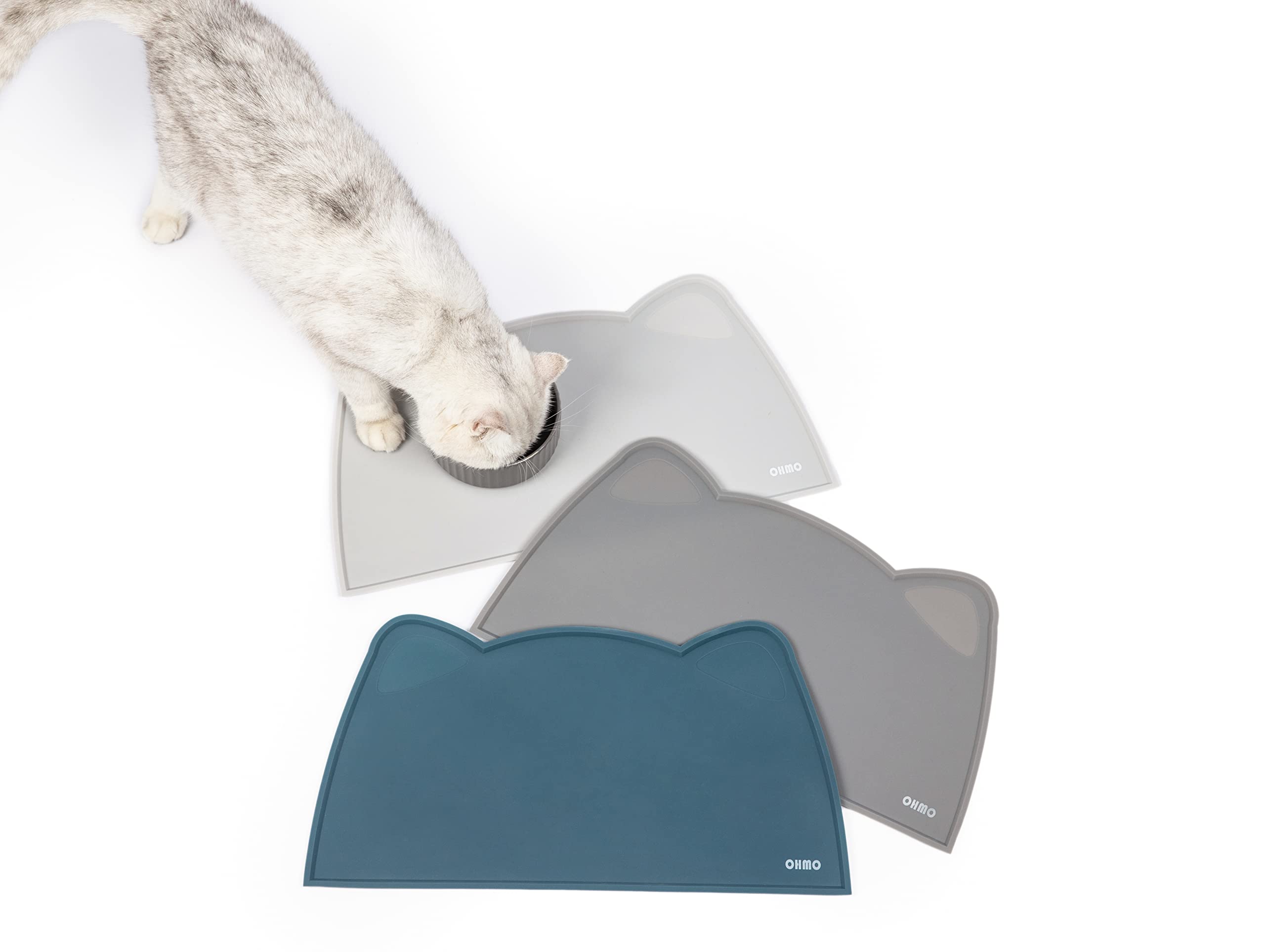 OHMO cat food mat 18x10 inch size fits small and medium pets