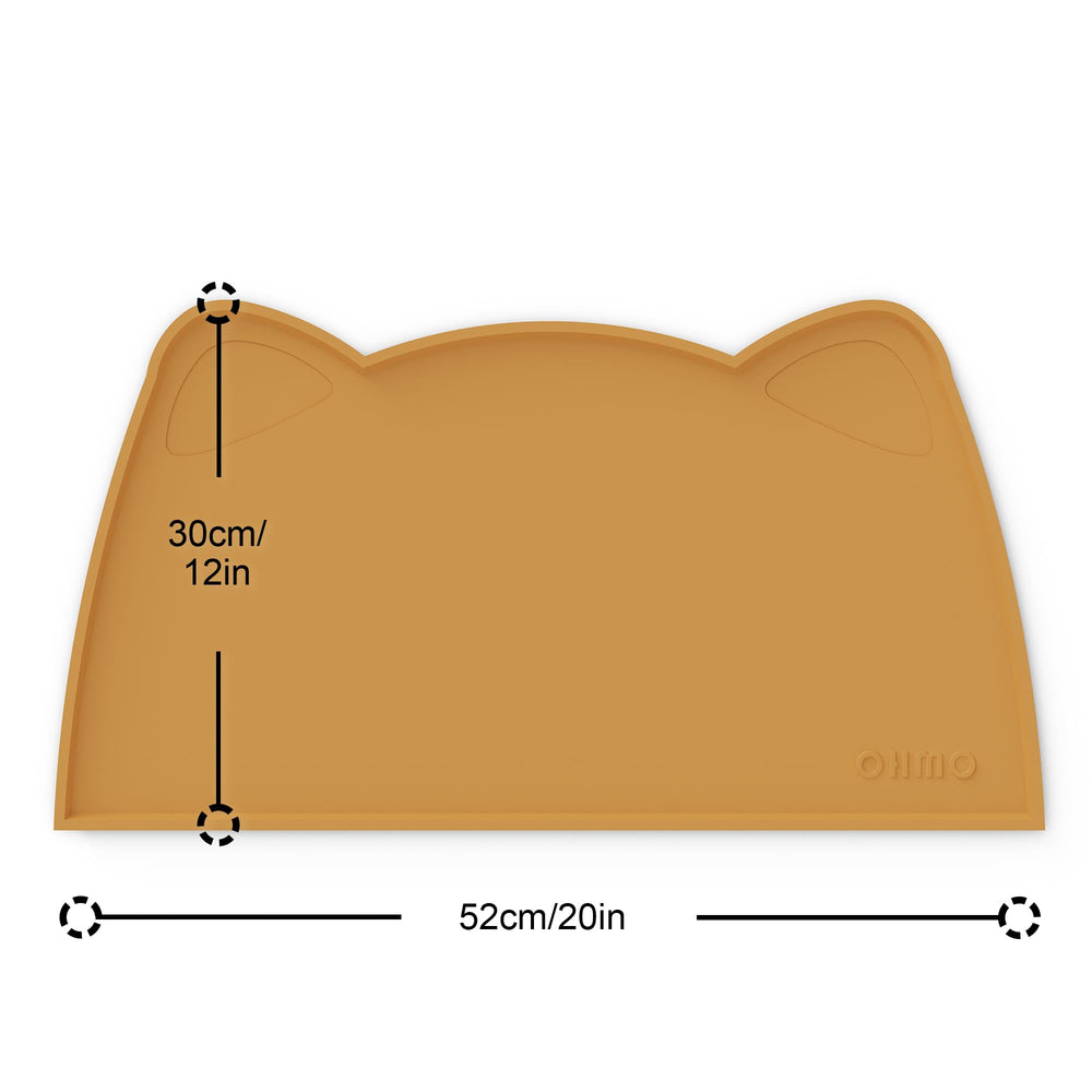 OHMO Cat Food Mat non-slip surface keeps bowls steady during meals.