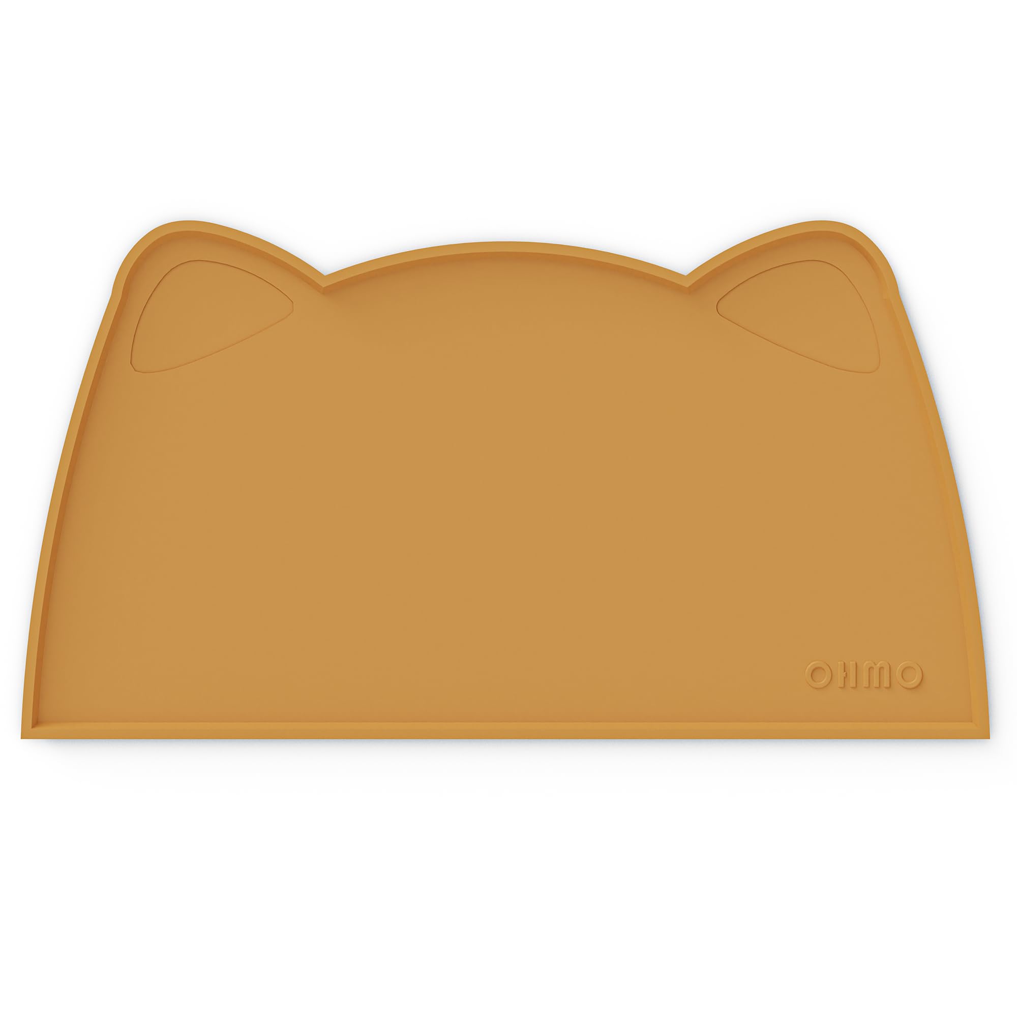 OHMO Cat Food Mat outer lip contains spills for cleaner floors.