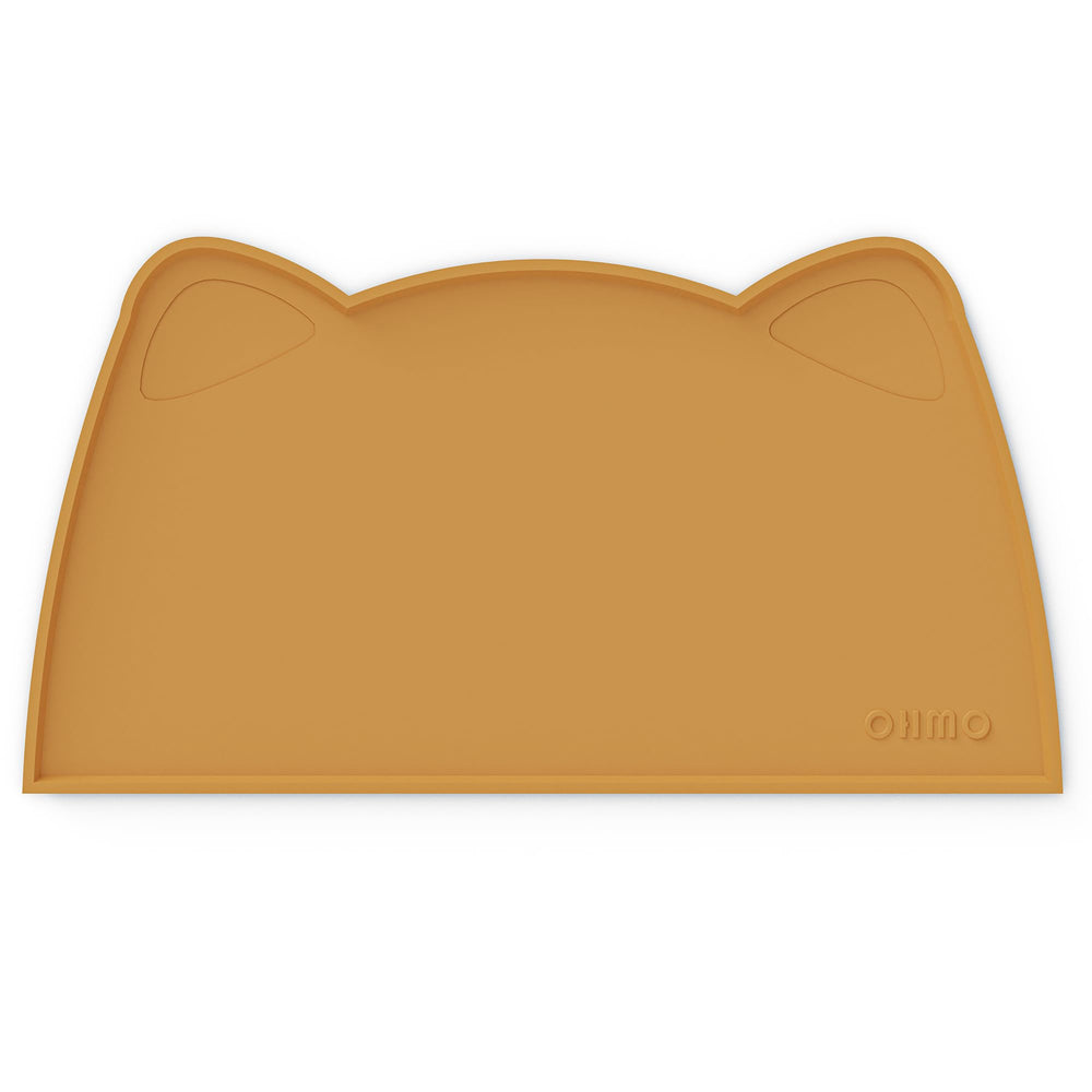 OHMO Cat Food Mat outer lip contains spills for cleaner floors.