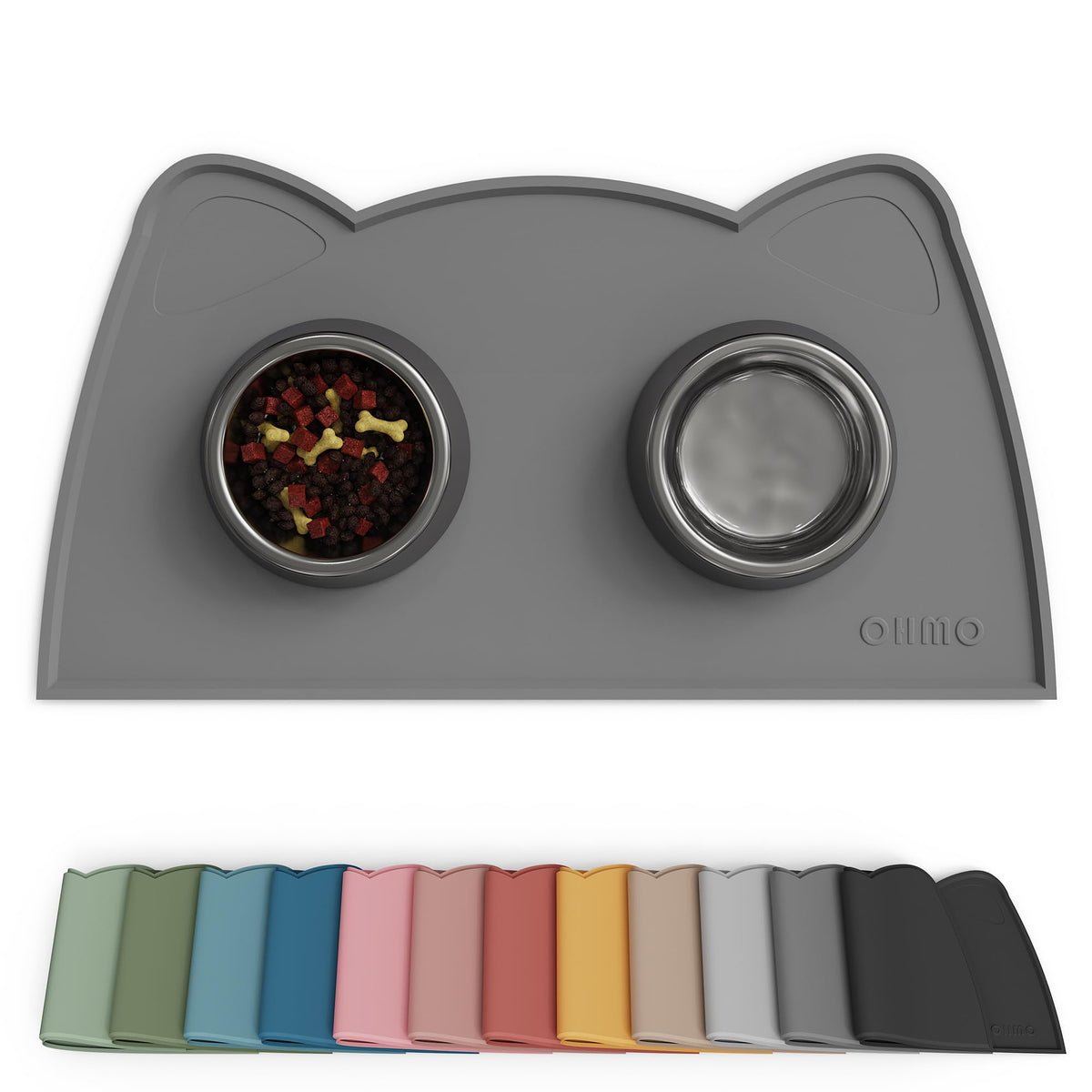 OHMO cat-food-mat silicone close-up showing safe, flexible surface for pets.