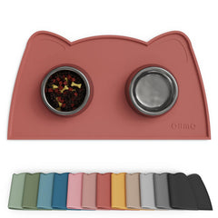 OHMO cat food mat silicone material close-up highlights pet-safe design for meals.