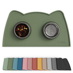 OHMO cat-food-mat silicone-non-slip keeps bowls steady and floors clean during meals.