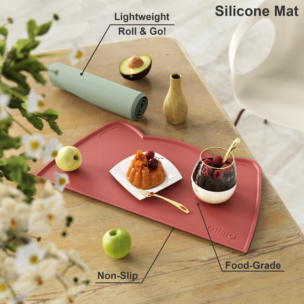OHMO cat food mat 18x10 inch size fits small to medium pets.