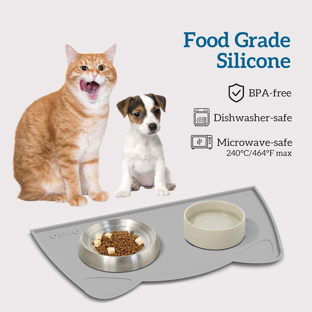 OHMO cat food mat waterproof and dishwasher safe for easy cleaning