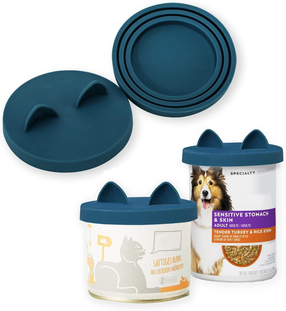 OHMO dog can lids dark blue two-pack for easy storage