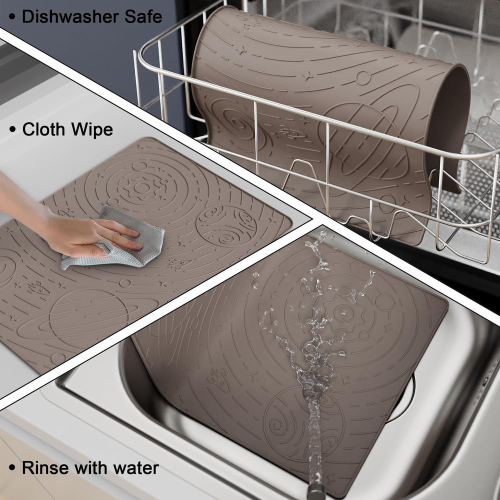 OHMO raised edges prevent spills and keep floors dry.