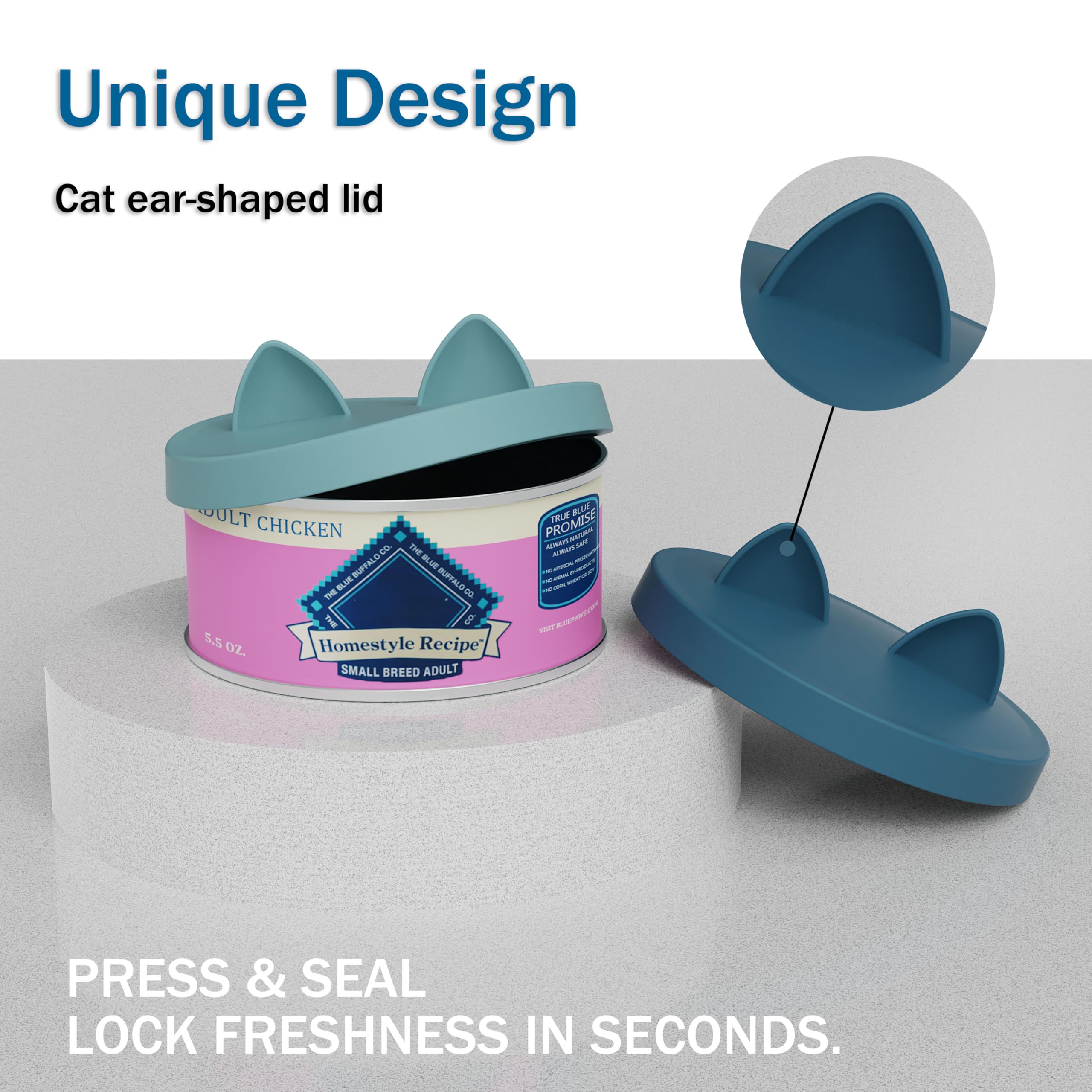 OHMO durable lids shown on cans for long-lasting use