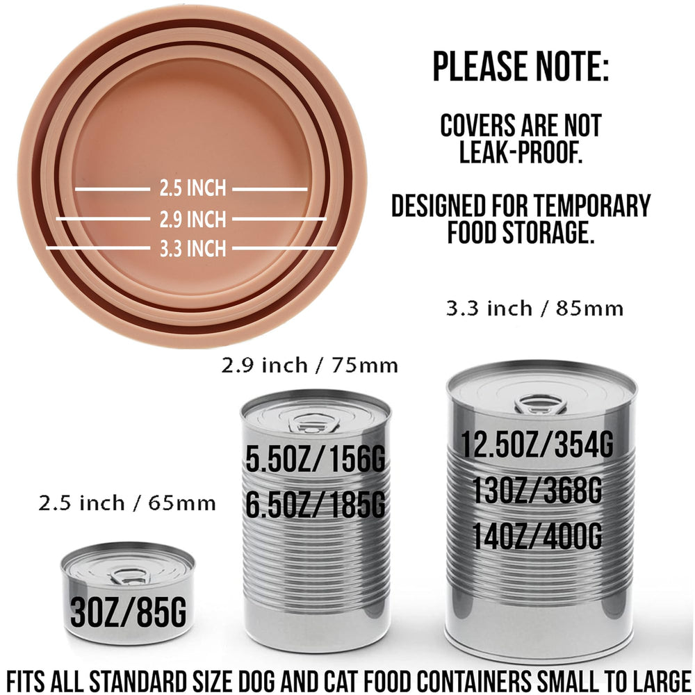 OHMO universal silicone lid diameters fit multiple can sizes for versatile storage.