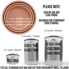 OHMO universal silicone lid diameters fit multiple can sizes for versatile storage.