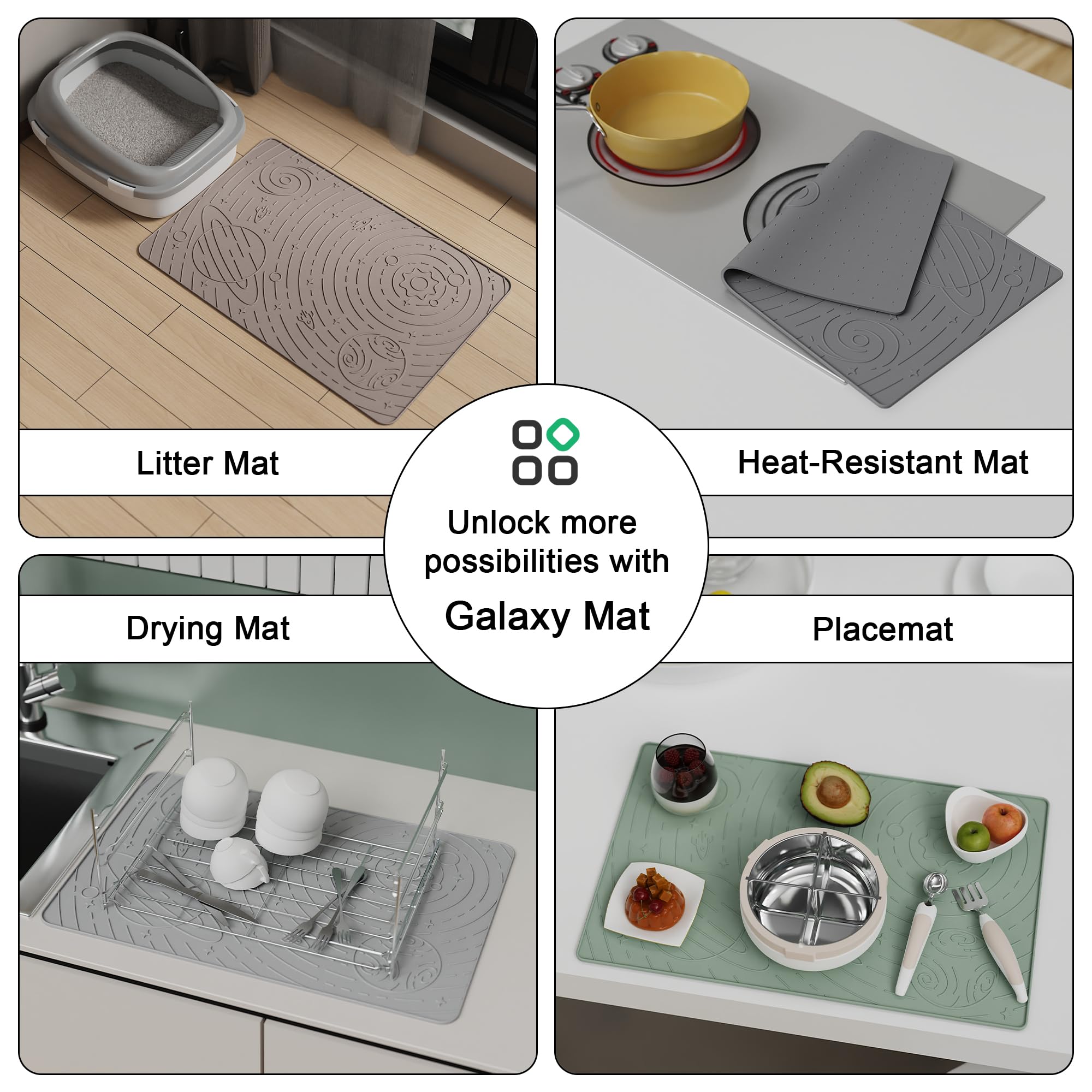 OHMO waterproof mat is dishwasher safe for quick cleanup.