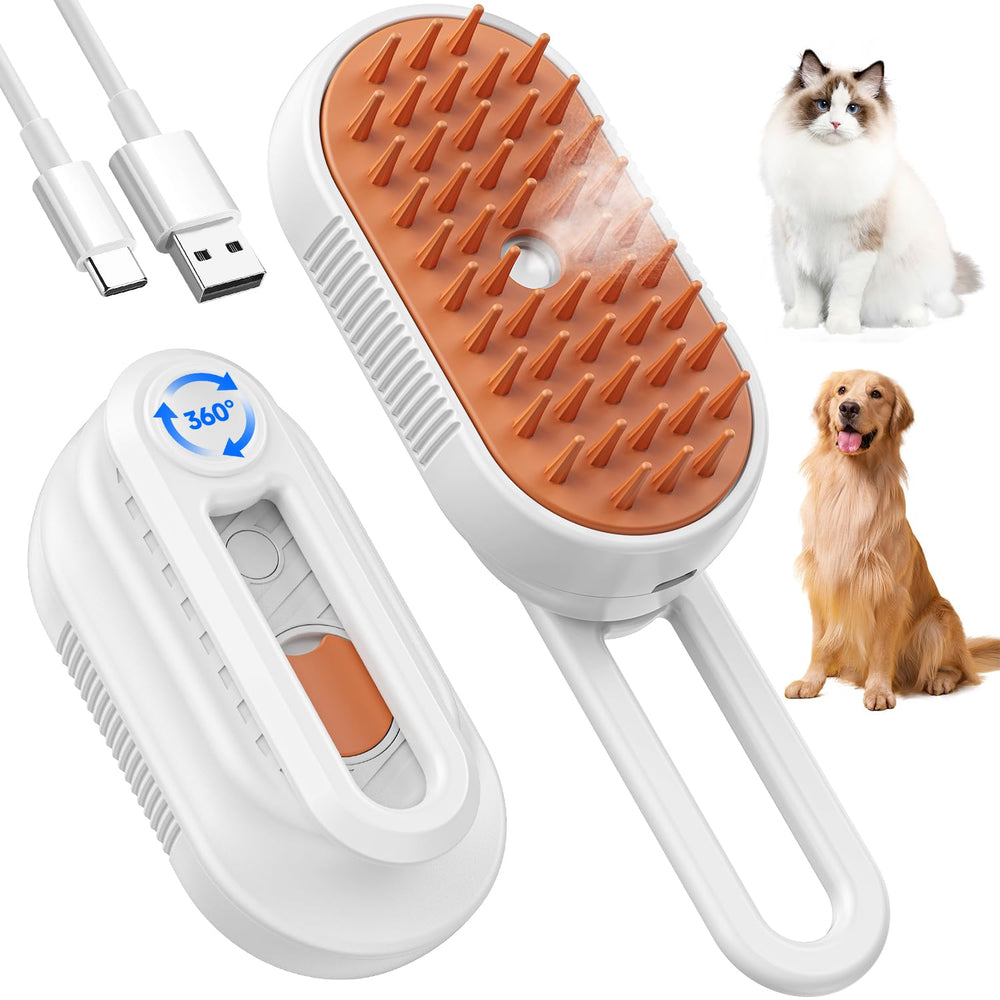 OHYAPI Cat Steam Brush detangling closeup for smoother coat and easier grooming