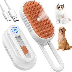 OHYAPI Cat Steam Brush detangling closeup for smoother coat and easier grooming