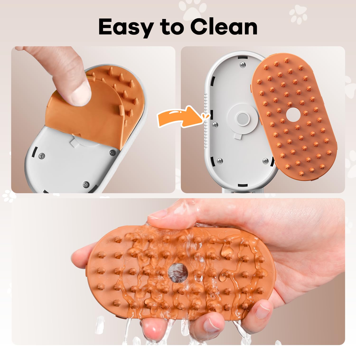 OHYAPI Cat Steam Brush massage action soothing pet during grooming