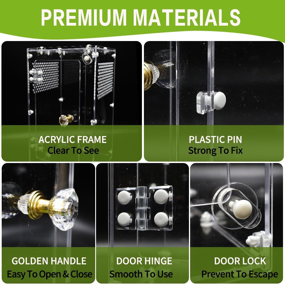 Oialonne acrylic habitat uses premium clear material for durability.
