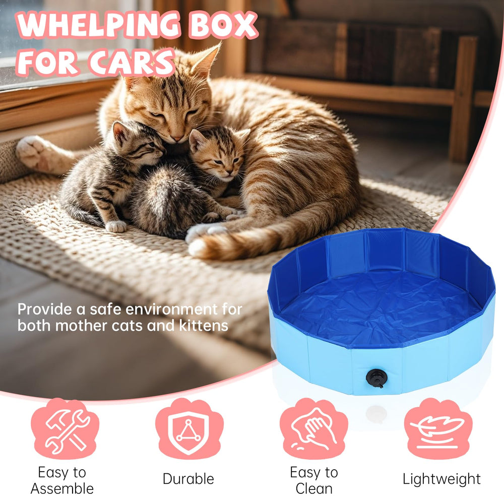 OIEKUN Cat Nesting Box waterproof-material highlights hygienic, easy-clean surface for newborn care.
