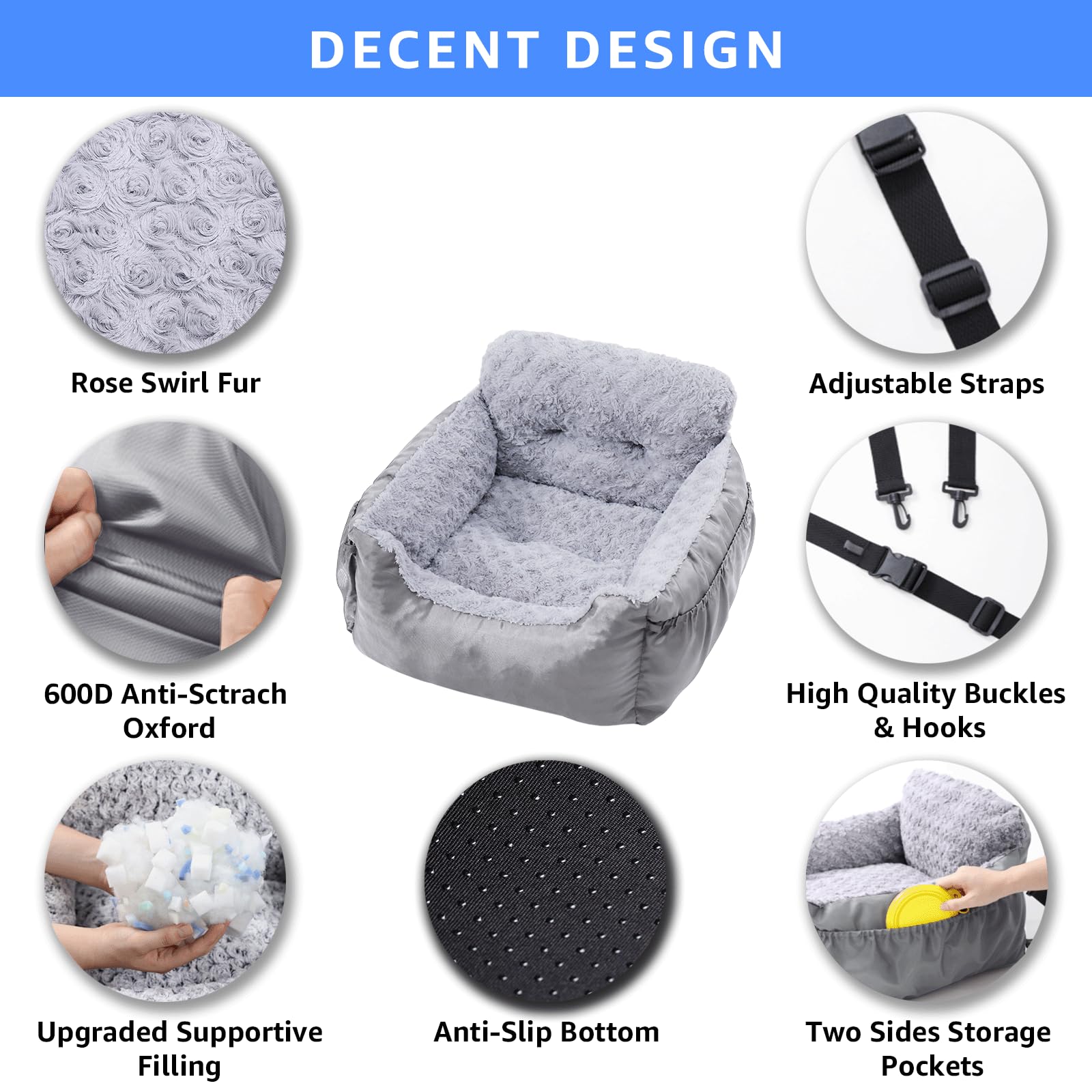 Oiilores memory foam filling offers soft, supportive cushioning for longer trips