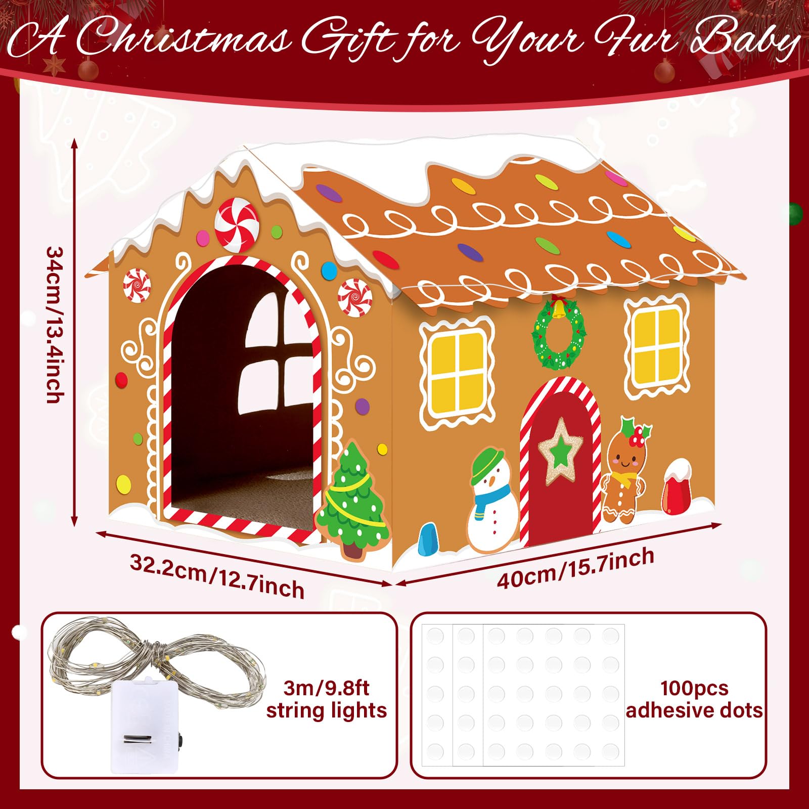 Oitnlaughter LED light string on house adds charming nighttime ambiance