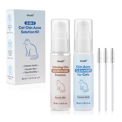 Oivolii Cat Chin Care Kit cleanser bottle for gentle deep cleanse removing dirt and oil.