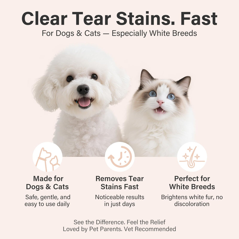 Oivolii tear stain balm provides mild, safe care for pets