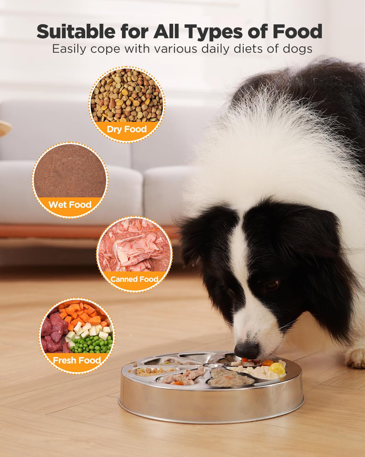 Oiwliur non-slip base keeps the bowl steady during meals