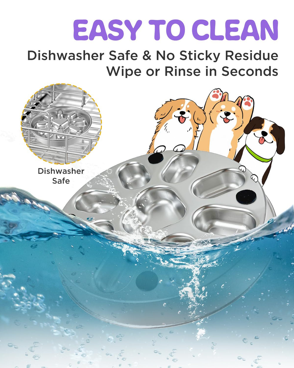 Oiwliur 2-cup bowl fits small and medium dogs.