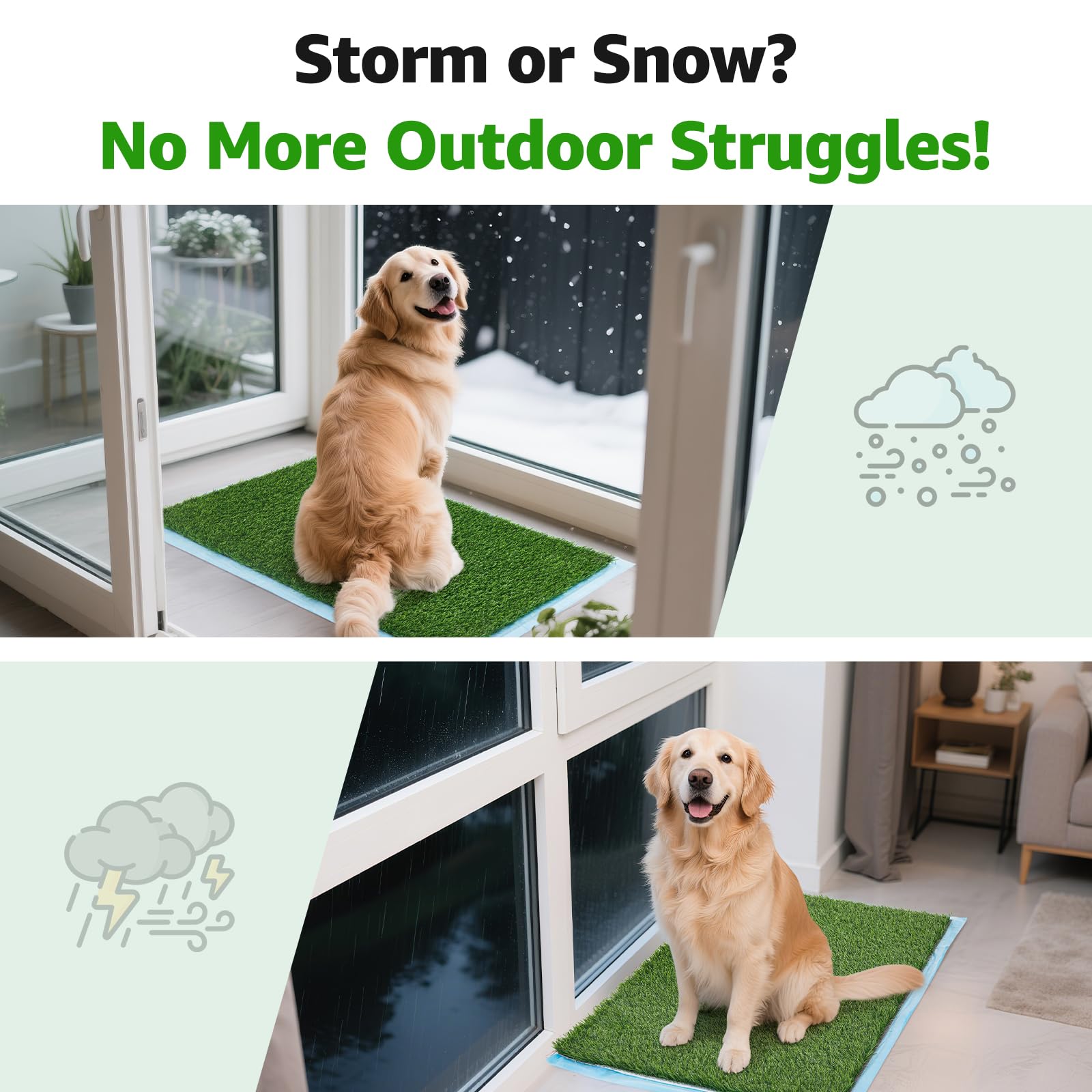 Oiyeefo washable grass pad makes cleaning quick and easy