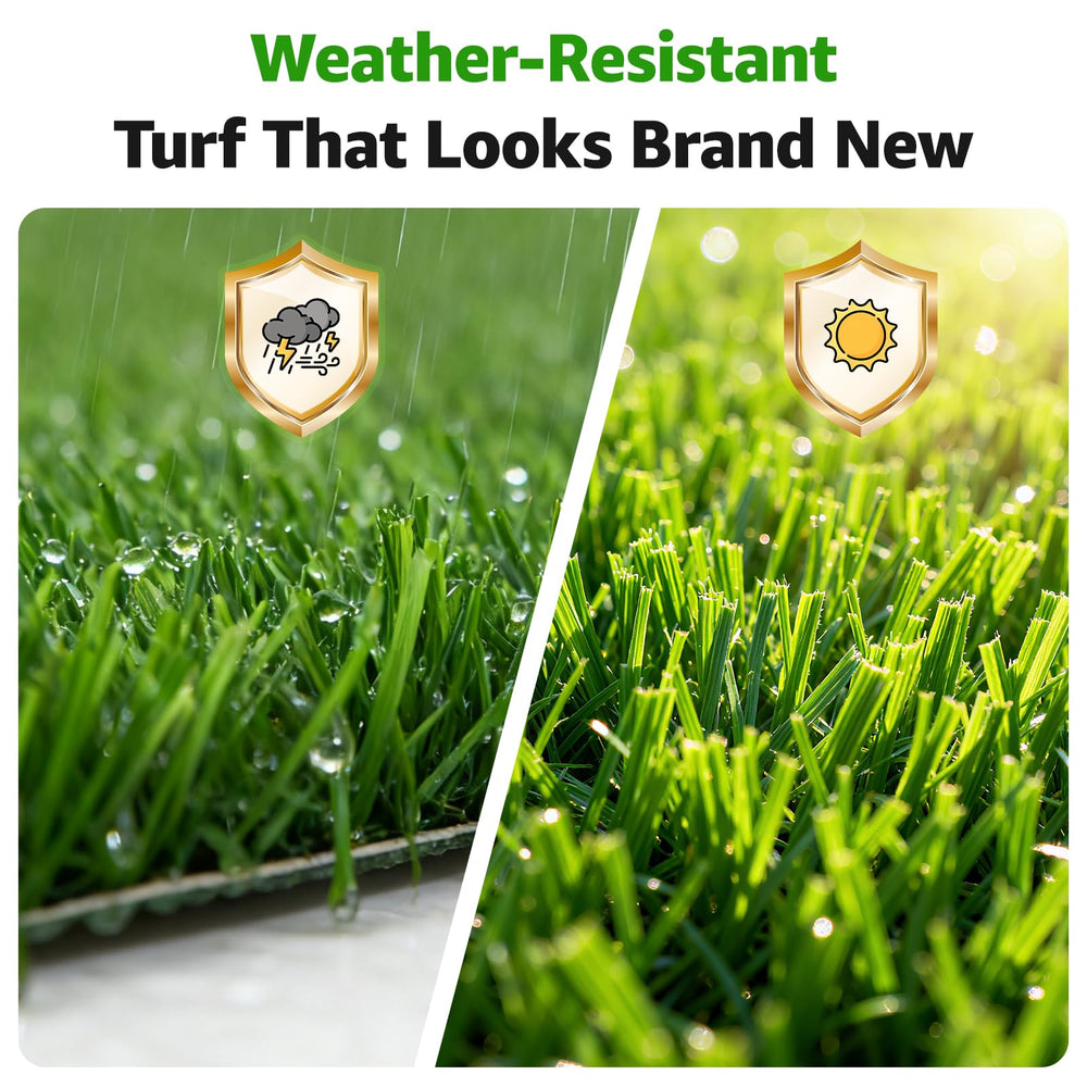 Easy-clean surface of Oiyeefo grass pad