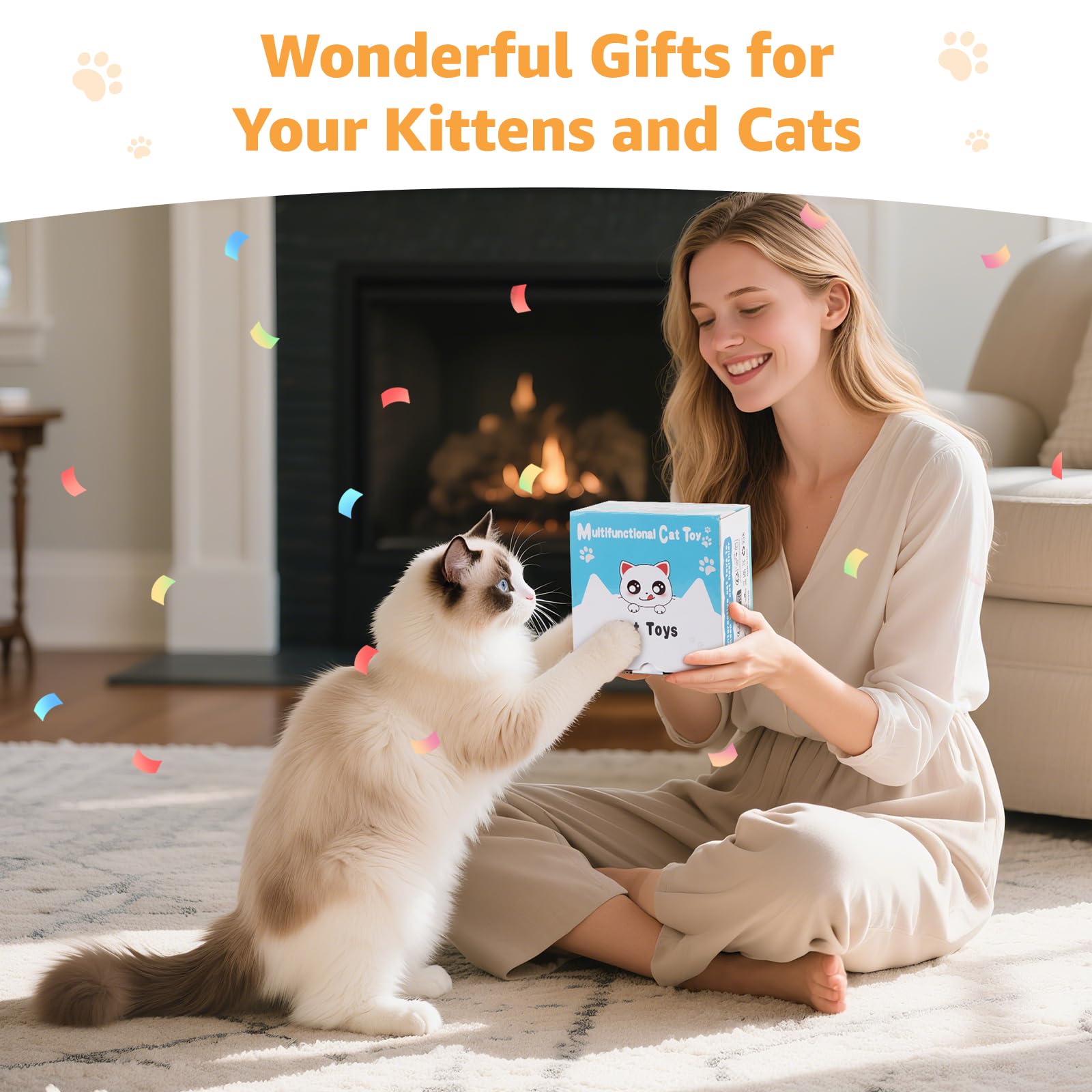 Oiyeefo indoor-play cat toy helps bored cats stay active.