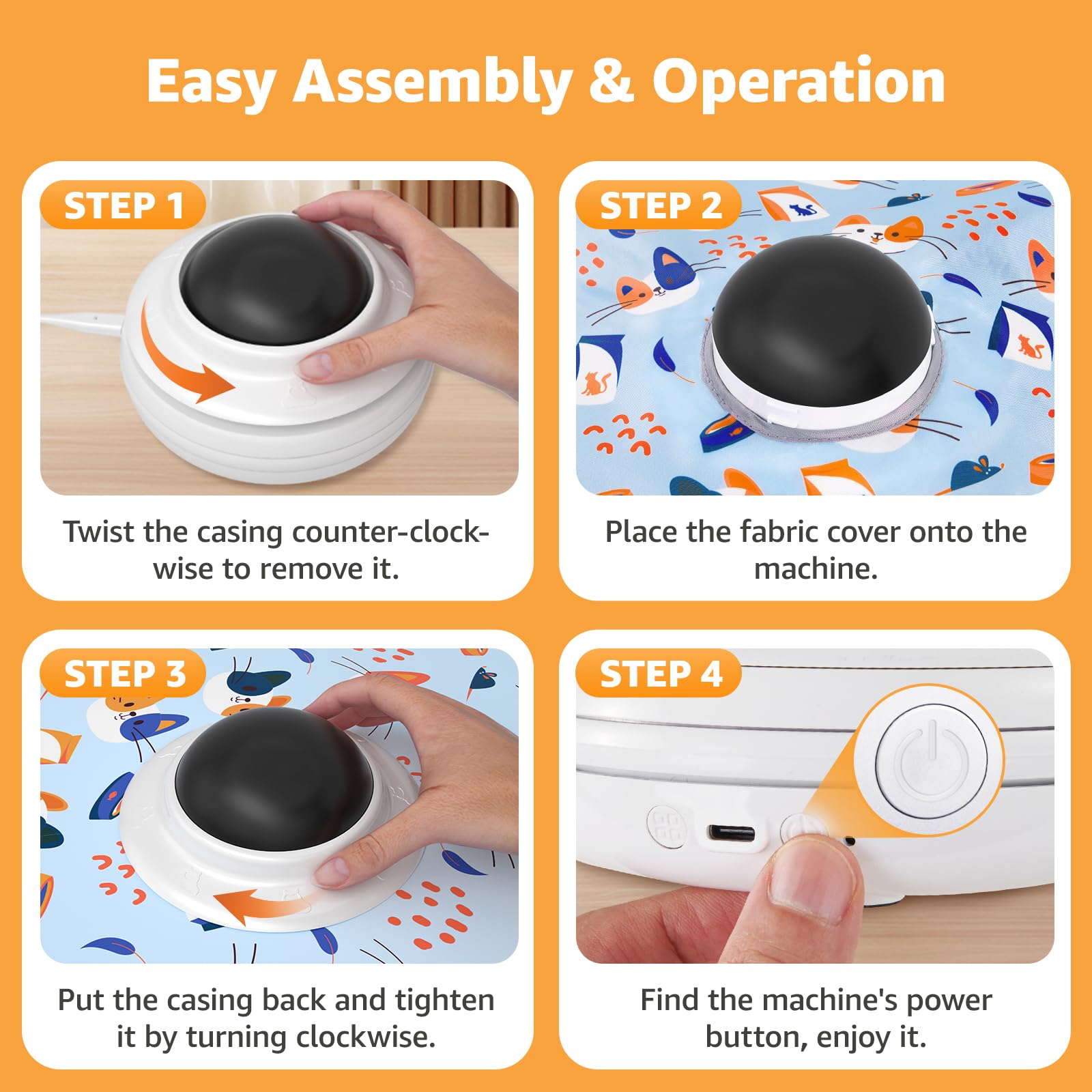 Oiyeefo cat toy light indicator signals standby and activity cues.