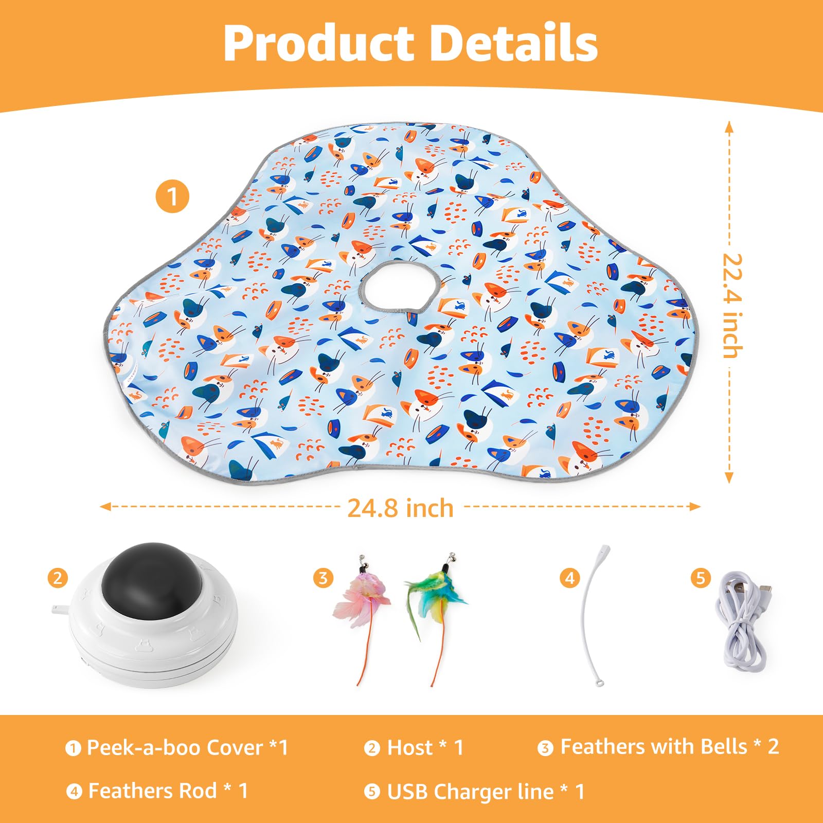 Oiyeefo cat toy paw activation feature allows easy interactive play.