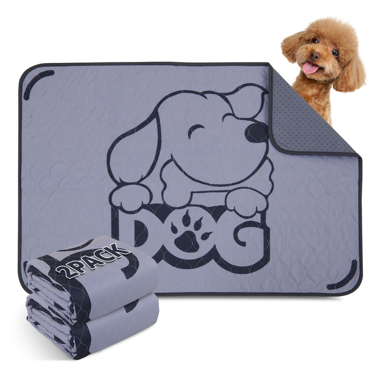 Oiyeefo washable pee pad with absorption layer keeps floors dry and clean.