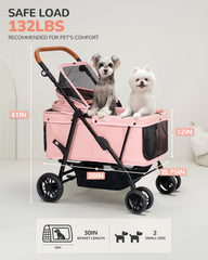 OJCME dog stroller ventilation mesh for cooling and visibility