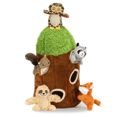 Okegztoa Hide and Seek dog puzzle fox tree hole mix large boosts mental stimulation during playtime