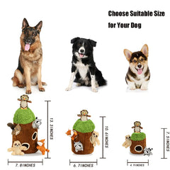 Okegztoa Hide and Seek dog puzzle squirrel tree hole mix large promotes puzzle solving and safe chewing