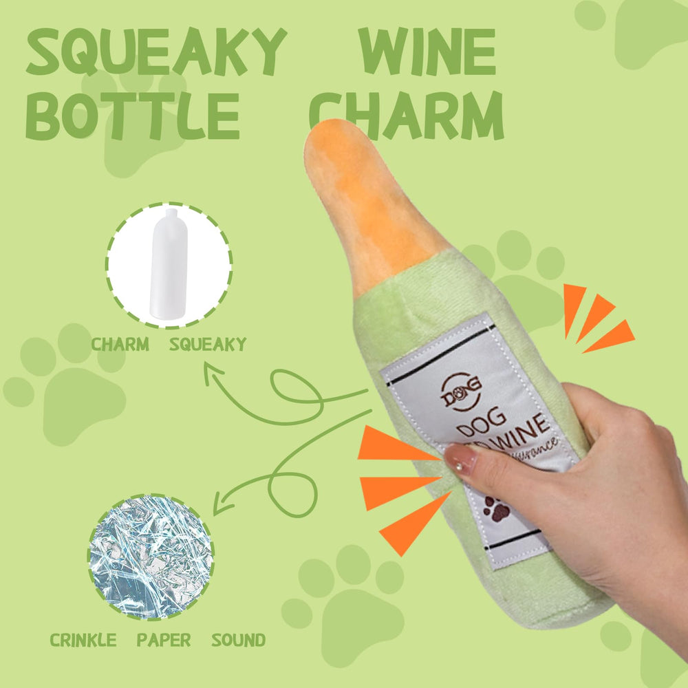 Okegztoa wine-bottle toy with reinforced stitches for durability