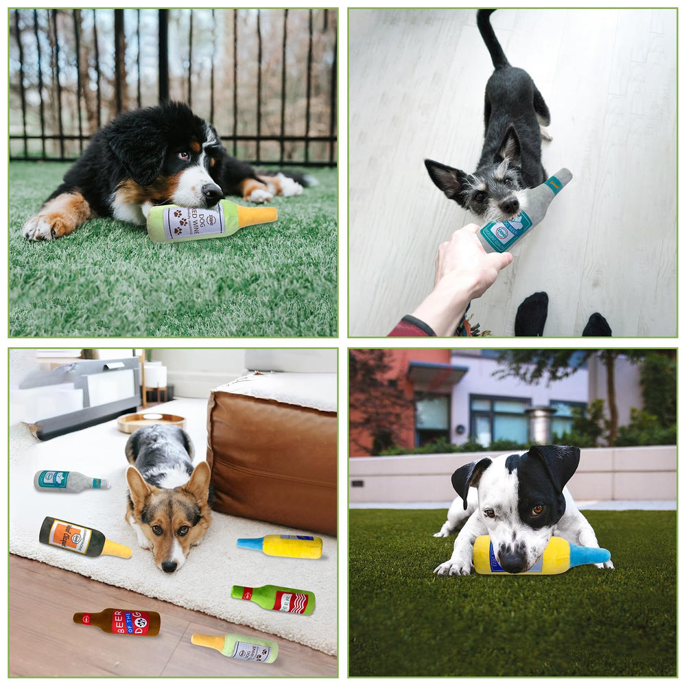 Okegztoa squeaky wine-bottle toy ideal for indoor play and photos