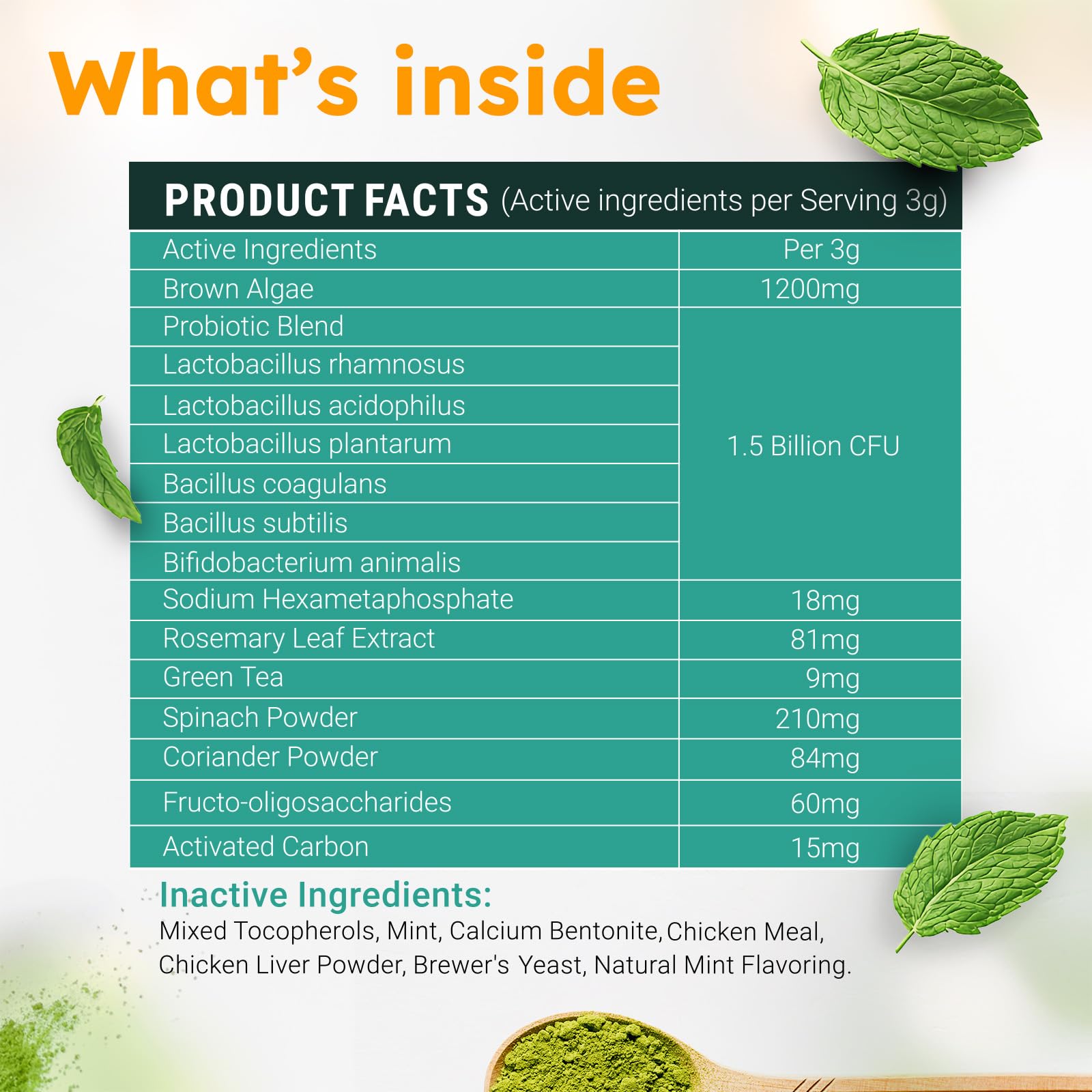 OKKÖBI activated charcoal parsley rosemary mix featured for tartar management.