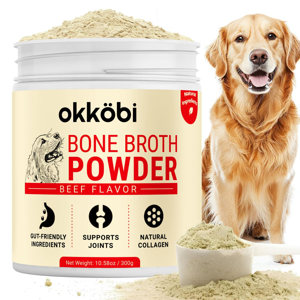 OKKÖBI Beef Bone Broth bottle pour boosts flavor to tempt picky eaters.
