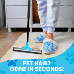 OKKÖBI Carpet Rake copper edge for deep-cleaning carpet fibers and fur removal.