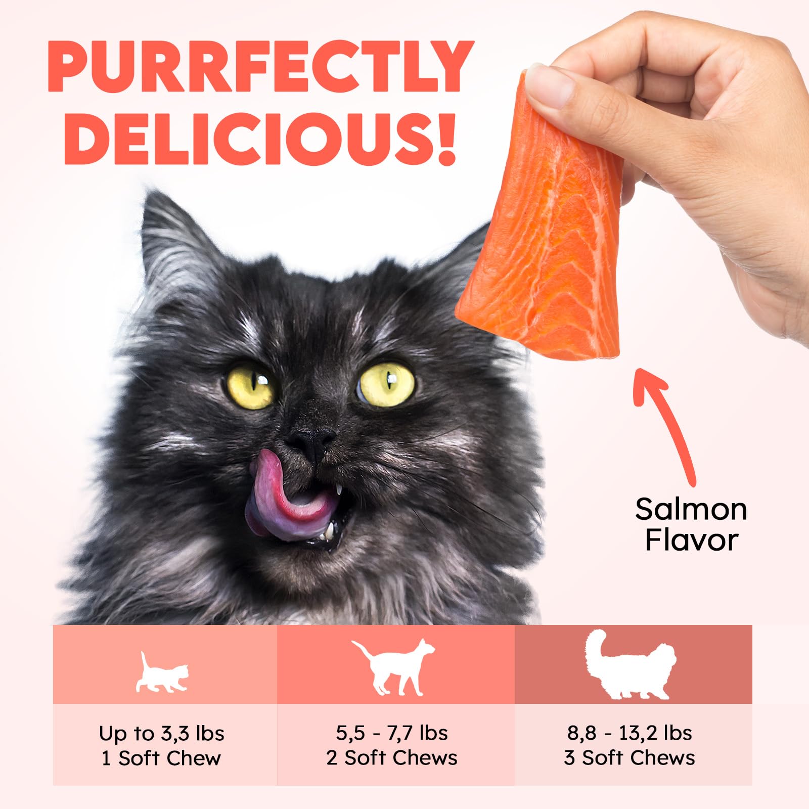 OKKÖBI cat hairball remedy treats ingredients—psyllium husk, cranberry extract, fish oil for overall wellness.