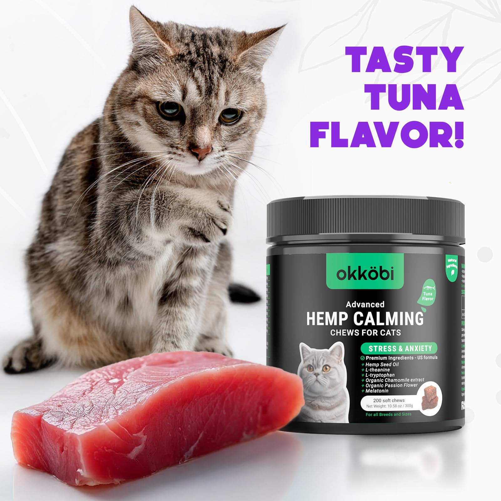 OKKÖBI Vet-visit ready chews help ease stress during grooming and exams.